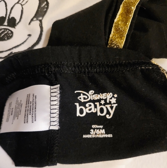 Minnie sweatshirt with the fur and gold trimmed pants 3-6 months - Picture 4 of 5